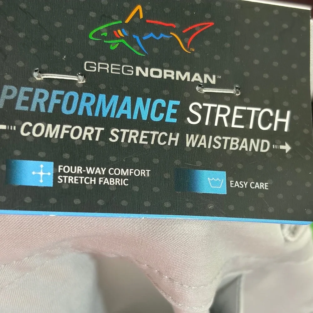 Greg Norman Performance Golf Pants Mens 34/32 Gray Stretch Comfort Wicking NWT